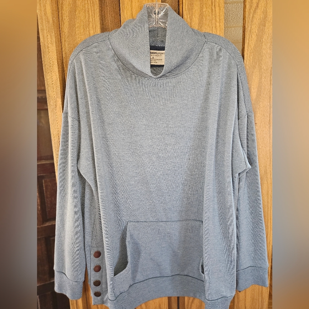 the Sweatshirt project Sz L Cowl Neck Kangaroo Pocket Sweatshirt